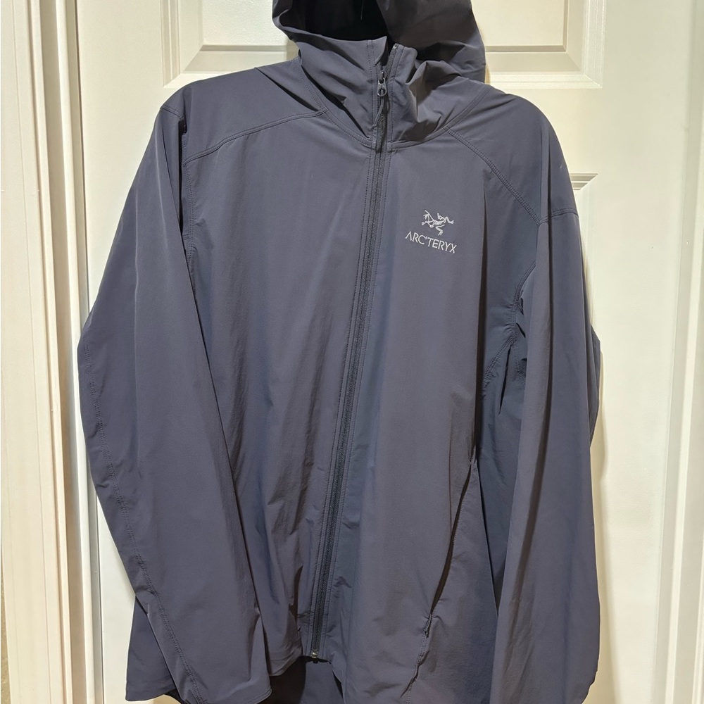 ARC'TERYX GAMMA SL HOODED JACKET NAVY BLUE (LG)